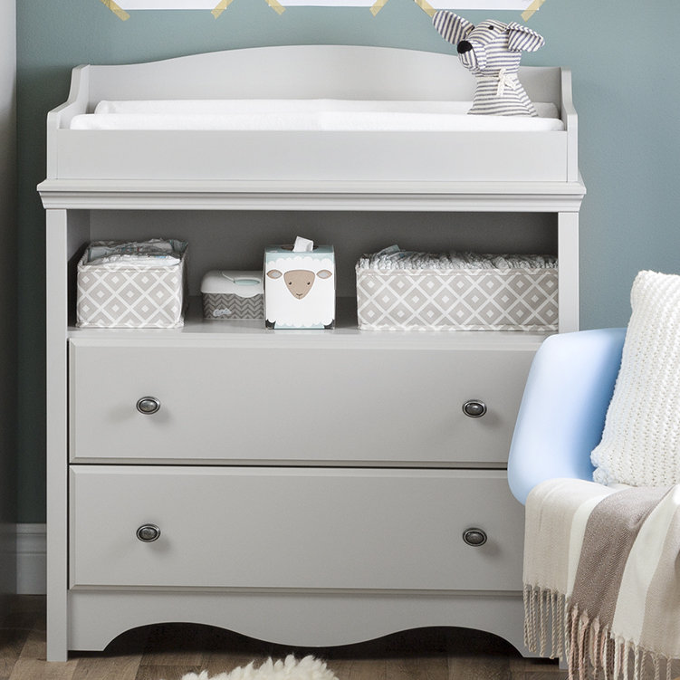 South Shore Angel Soft Gray Changing Table & Reviews Wayfair